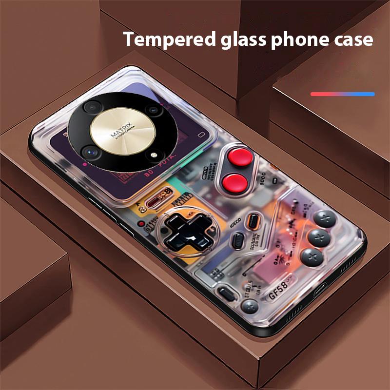 Custodia per telefono in vetro temperato a colori per console di gioco per Honor Magic 6 50 70 90 Lite X7b 200 Pro Nova 10 Nova 5T X6 P30 Pura 70 Ultra