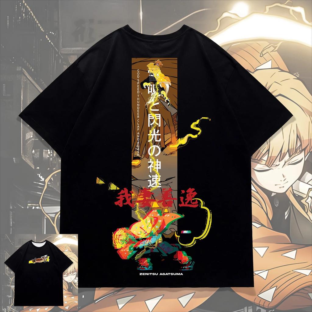 Anime Demon Slayer Fashion Short Sleeve Tops Summer Vintage Unisex Unisexga Breathable 3d Print Tshirt Japanese Classic Anime Tee