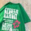 Siesta Beach Catch Waves 1971 Pánské Dámské Tričko Značková Kvalita Krátký Rukáv Oversize Hip Hopové Tričko Kulatý Výstřih Bavlna Volné Topy