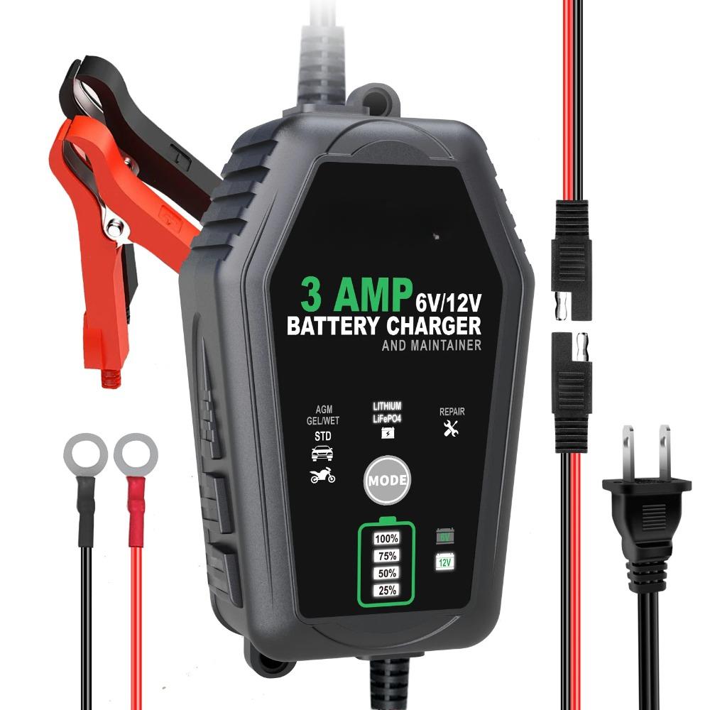 Încărcător Inteligent Baterie 6V 12V 3000mA Automat pentru Încărcare de Întreținere Litiu LiFePO4 Plumb-Acid AGM GEL Baterie Încărcător Auto Motocicletă