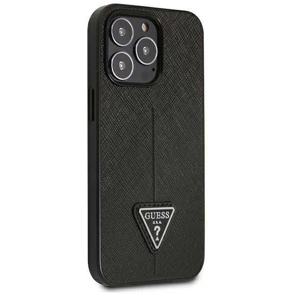 Guess Guhcp14Lpsatlk Iphone 14 Pro 6,1 Czarny/Black Hardcase Saffianotriangle Logo