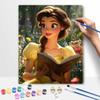 Disney Oil Painting Art Painting Set Enchanted Book Belle Home Wall Decor Handmade Gift for Her