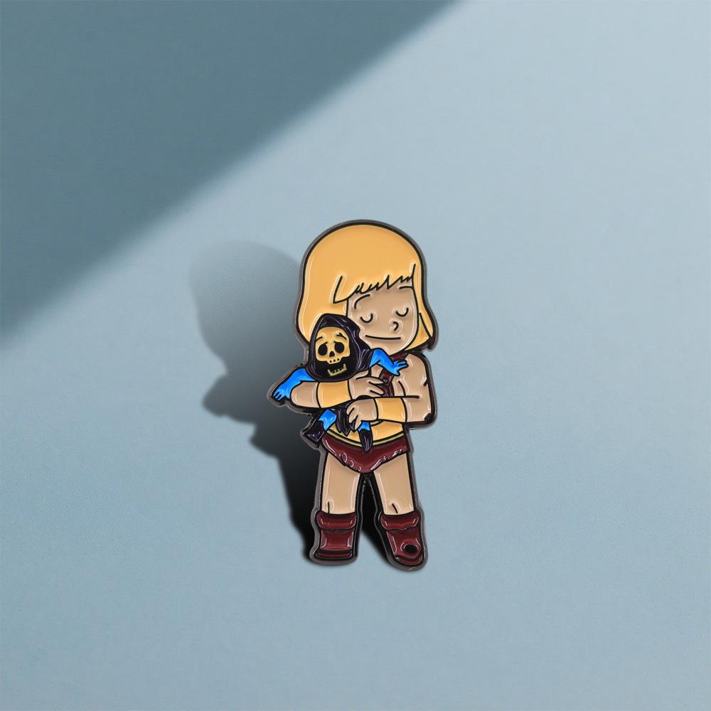 Giant He-Man Enamel Drip Pin Brooch