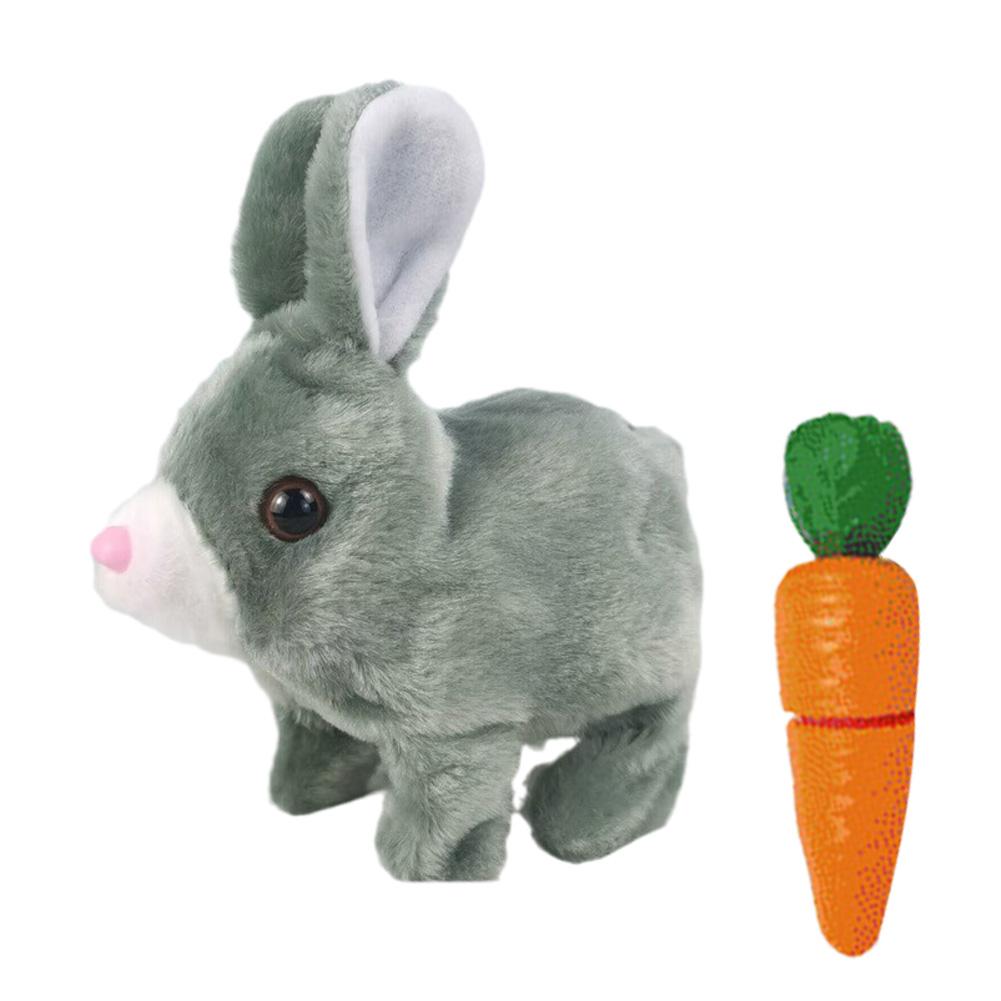 Electric Rabbit Plush Toy Cute Cartoon Animal Bunny Jumping Movable For Kids Children Toys Pet R4O3