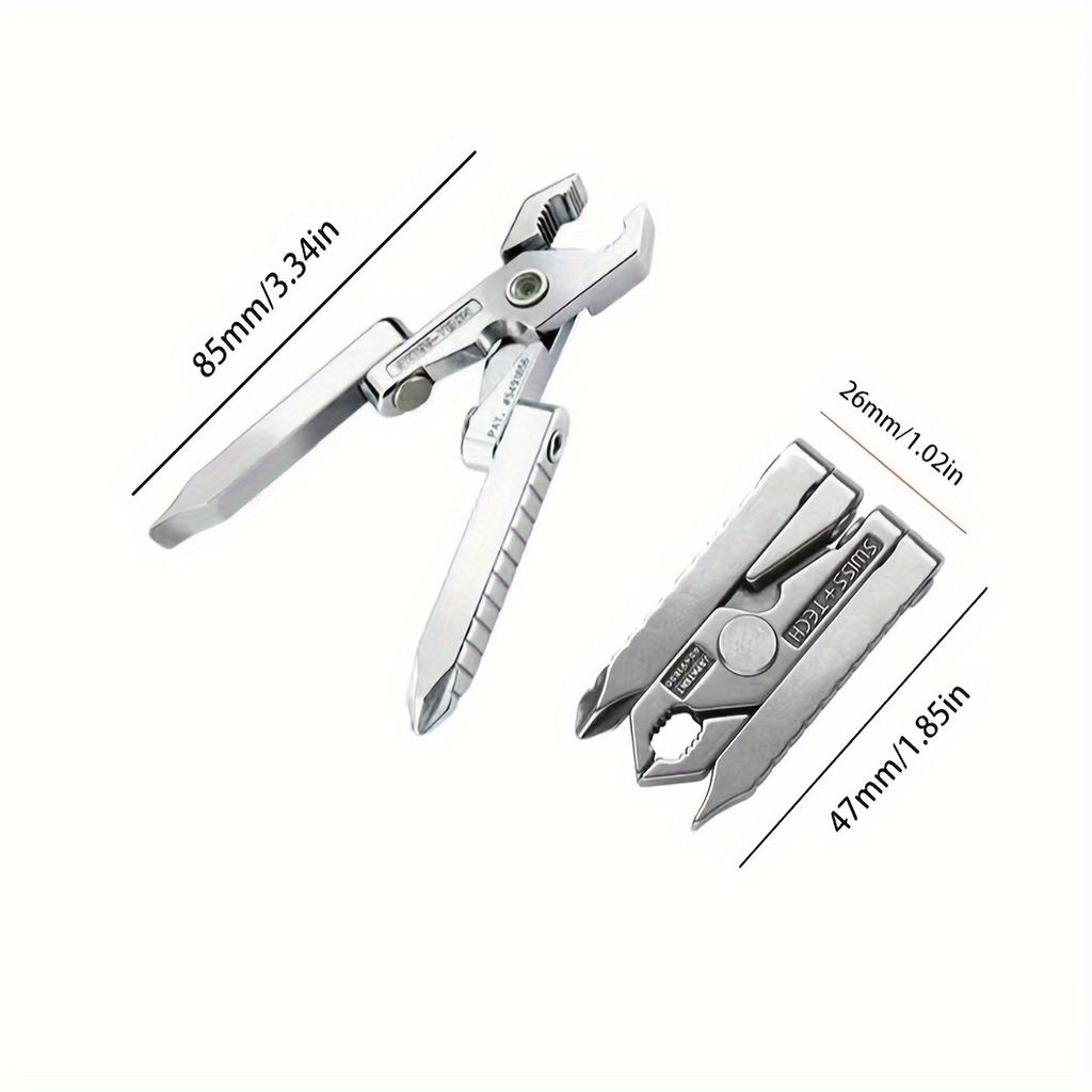 EDC 6-in-1 Tragbare Faltbare Mini-Zange, Multifunktionales Outdoor-Survival-Klemmenwerkzeug, Campingausrüstung, Taschenausrüstung-Kit-Zugriff