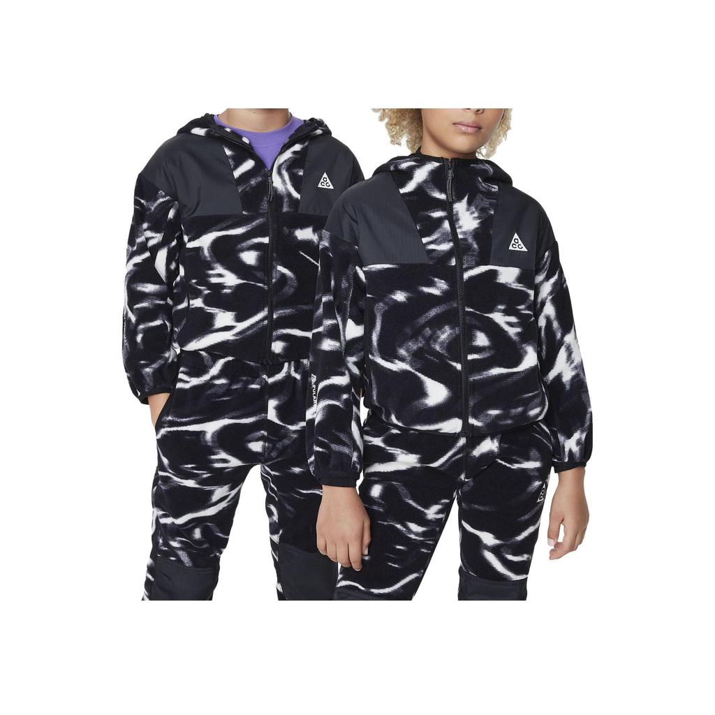 Nike Acg Wolf Tree Big Full-Zip Graphic Hoodie Kids Hoodie Black FD8462-010