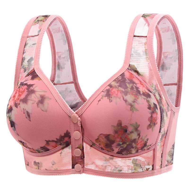 Seamless Front-Closure Wireless Bra for Mid-Aged & Elderly - Adjustable, Comfortable, & Breathable 80BC
