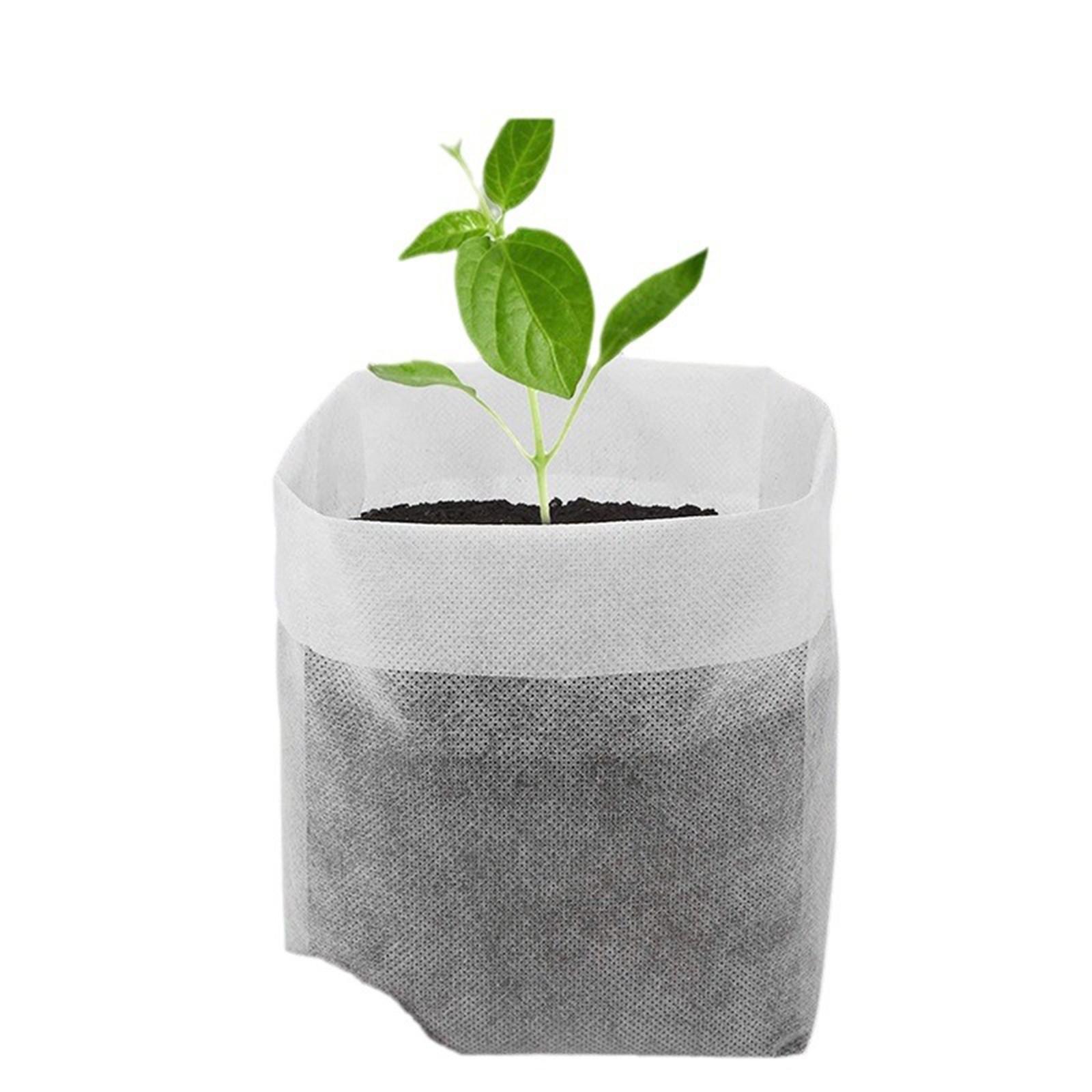 

Нетканый мешок для рассады, красивый мешок для рассады, стаканчик для рассады, утолщенный контейнер, горшок, мешок для посадки растений One Size белый