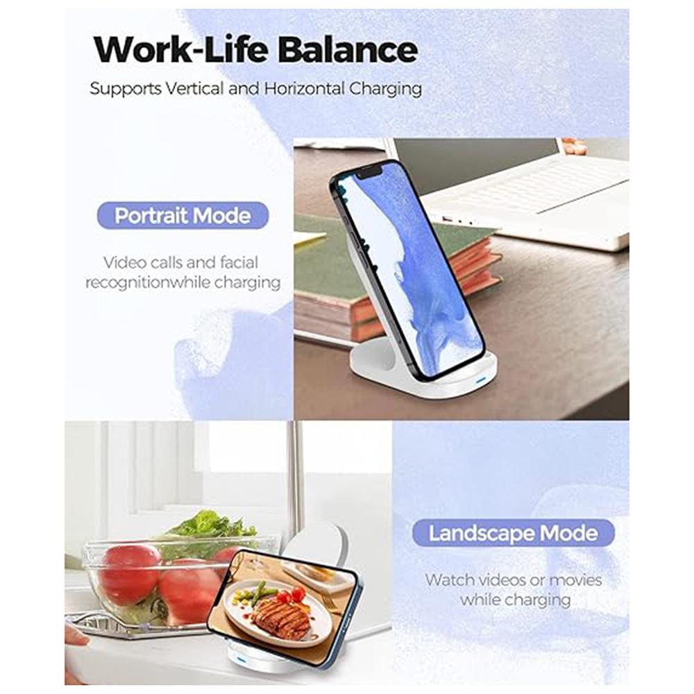 HT-511 15W Wireless Charger Stand for iPhone Charging Pad for AirPods