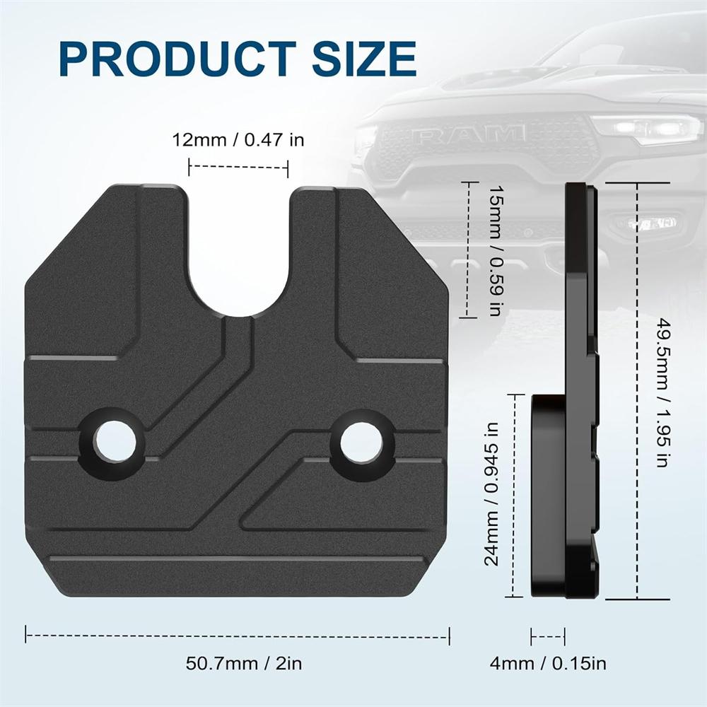 Sonnenblenden-Reparaturset Passend für Dodge RAM 1500 LKW 2019-2023, 1 Packung Aluminium B