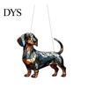 Sonnenfänger Dekoration für Fenster Dackel Hängende Verzierung, Acryl Fensterfänger, Niedliche Hund Innenzubehör Haus Raum Dekoration, Vorderseite