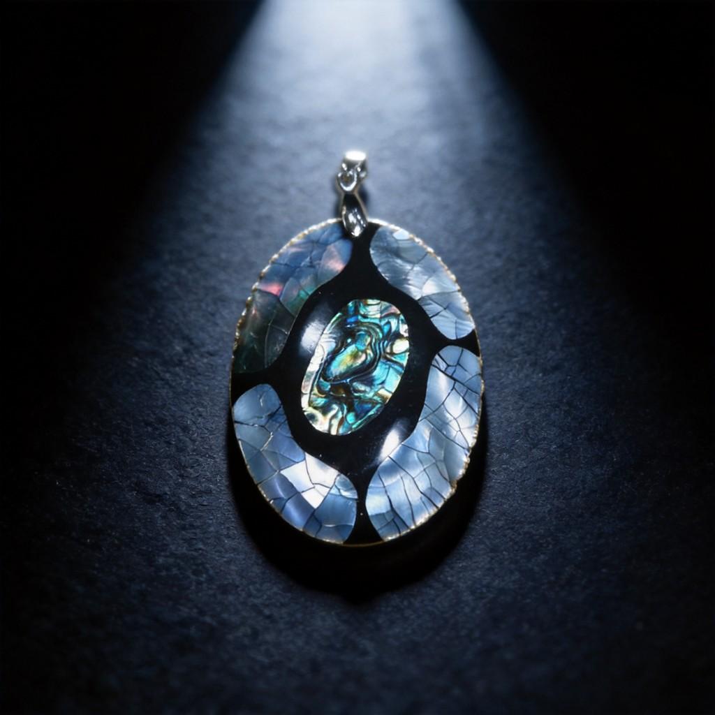Geometric Shell Pendant Necklace For Jewelry Making Artisans