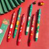 Christmas Black Ink Push-Action Pen for Student Exams and Office Use
