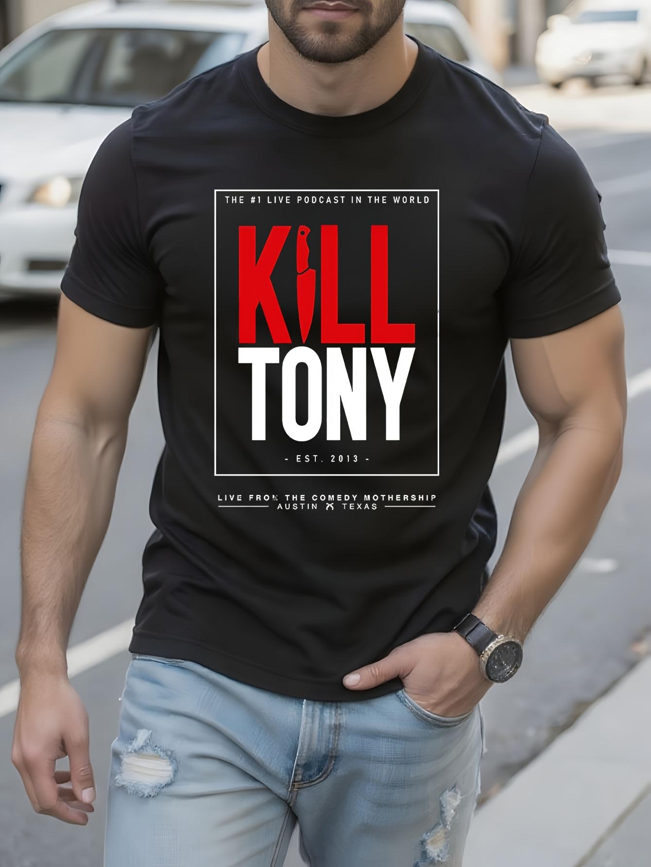 Kill Tony Graphic Tshirt - Black Tee with Red Kill Tony T... L