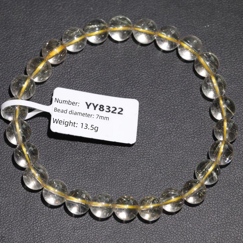 

Одна вещь одна картинка Бразилия Натуральный Орнамент Золотистый Рутиловый Кварц Браслет