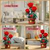307PCS Rose Potted Plant Constructing Block Flower Playthings Sets Latest Year Christmas Birthday Presents