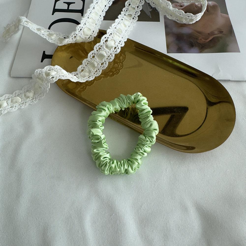 1cm Satin Scrunchies Hair Ties, Soft No-Damage Elastic Hair Bands for Women Kids