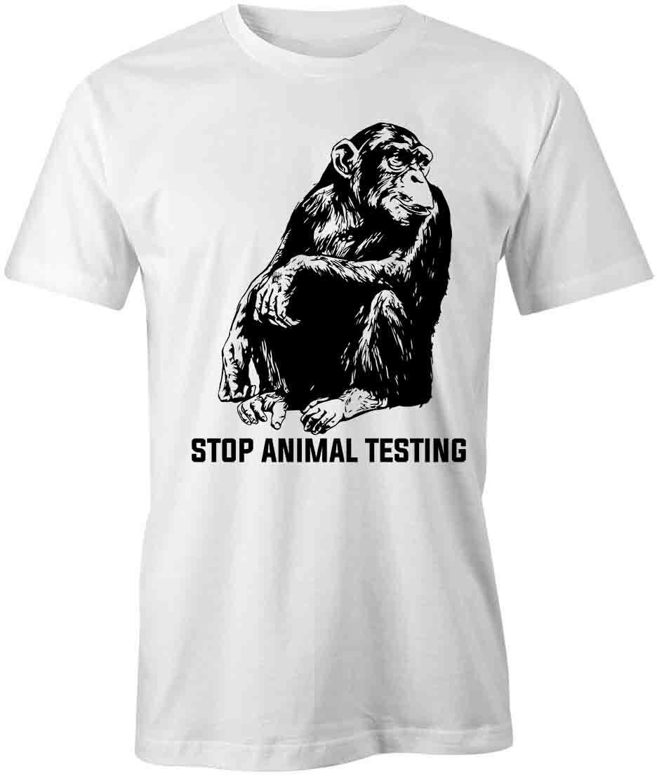 STOP ANIMAL TESTING TShirt Tee Short-Sleeved Cotton CLOTHING S1WSA205 M