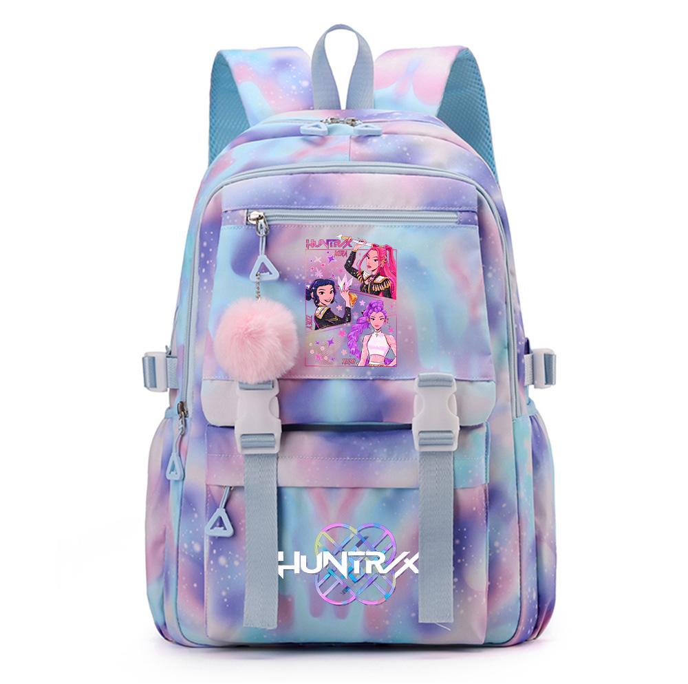 Cartoon Demon Hunters Printed Backpack Schoolbag for Teenager Student Girl Boy Bookbag Large Capacity Waterproof Travel Bag Mochila