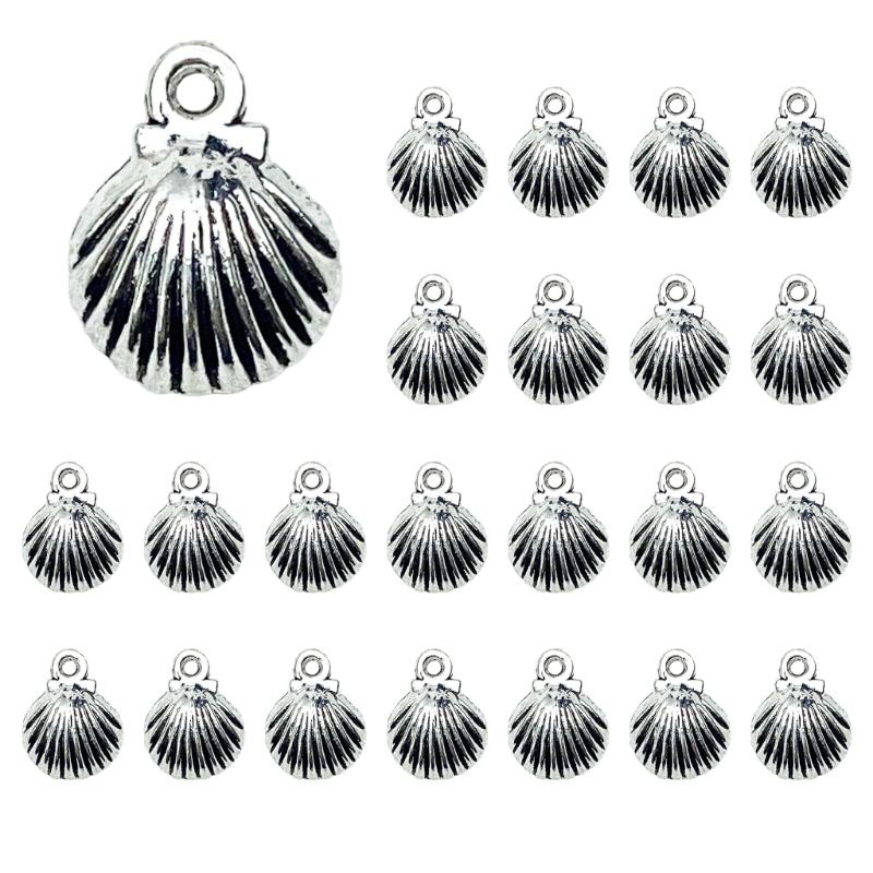 100Pcs Oceans Inspired Hairpiece Accessories Sea Themed Pendant for Bracelet Necklace Clothing Embellishment for Daily Use
