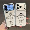 OKYES Couple Villain Electroplating Large Window for Apple 11PRO Mobile Phone Case Stick Figure iPhone11 Soft Case