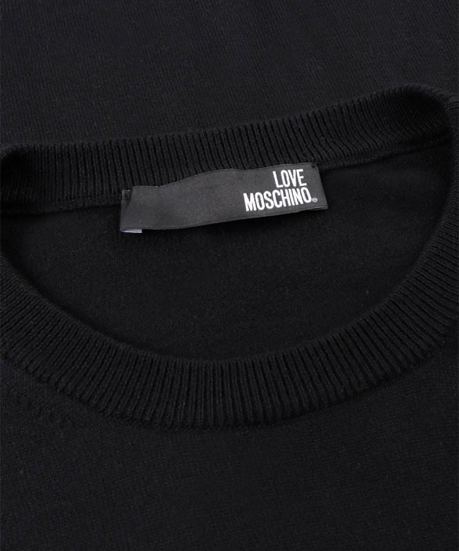 Love Moschino luksusowy męski sweter nero -45%%% - Rozmiar: L
