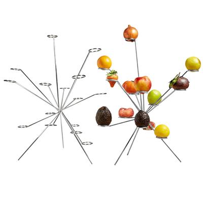 Exploding Fruit Bowl Modern Art 360° Floating Fruit Display Creative Stainless Steel Fruits Stand Tiered Fruit Stand For Kitchen