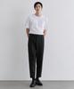 Peg-Top Hidden Elastic Waist Slacks [Black]