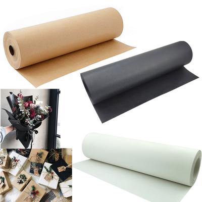 1 Roll Of Kraft  Paper  Roll Gift Wrapping Paper Handicraft Flower Packaging Decoration 0.3m X 30m