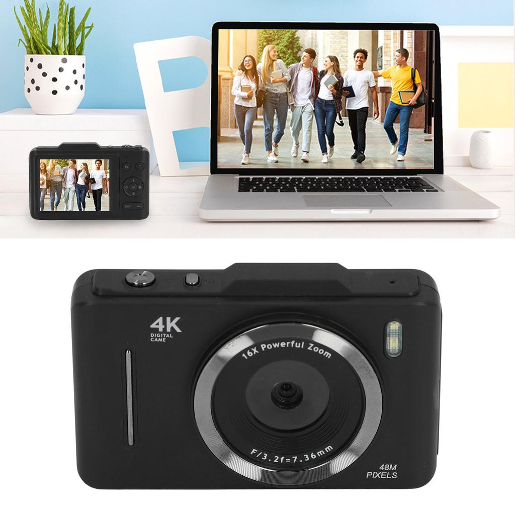 4K Digital Camera 48MP 2.8 Inch   HD Screen 16X Digital Zoom Auto  Portable   Video Camera for Travel  