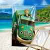 Proof Beach Towel with a Trash Truck Pattern - Soft,absorbent,quick-drying,machine Washable - Perfect for Swimming,camping,bathing