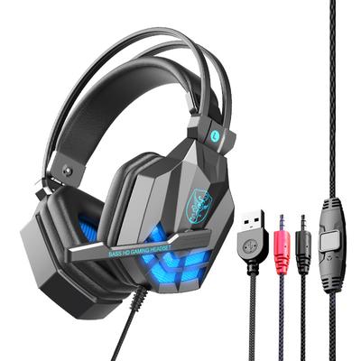 Sy850 Φωτιζόμενα Ακουστικά Gaming Ακύρωσης Θορύβου Μαλακά Μαξιλαράκια Ακουστικά Με Μικρόφωνο Για