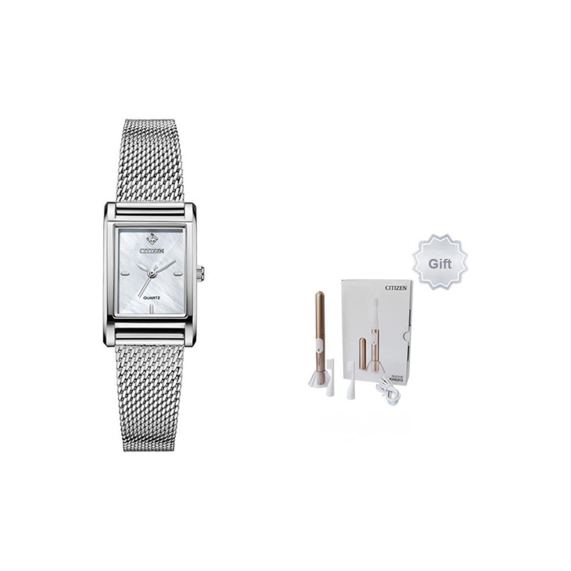 Citizen JT Sweet Water Bomb Crystal Glass Business Casual Gift Quartz Movement Stainless Steel Strap Women watches Silver EJ6120-89D EJ6120-89D