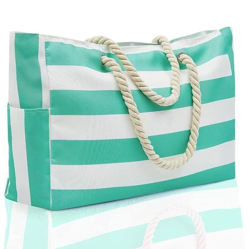 beach bag large capacity sandof waterproof shoulder bag swimming pool outdoor travel bag multi-pocket