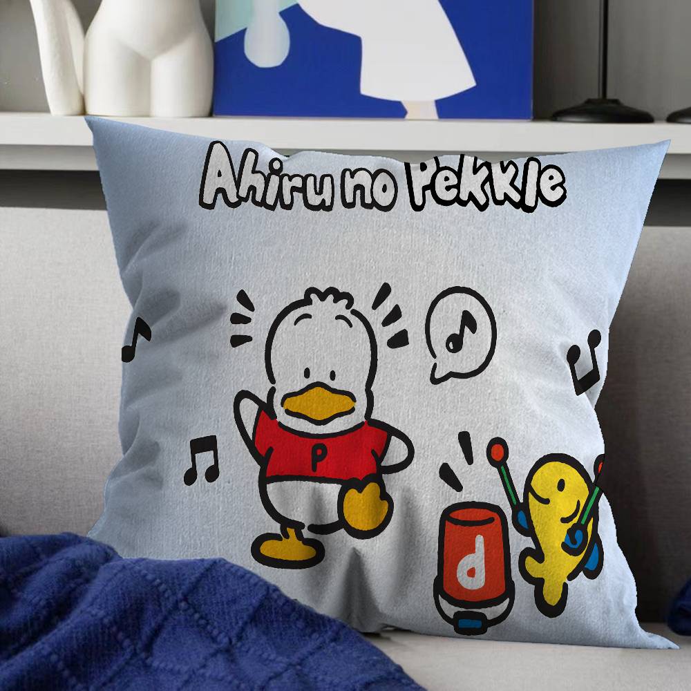 A-ahiruno P-pekkle Cartoon Stitch Lucky Dragon Pillow Cover Sofa Cushion Cover Home Room Decoration Children Gift
