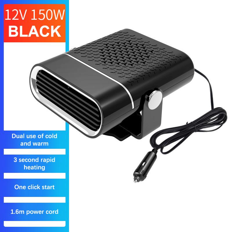 12V 150W Portable Electric Car Heater Rotation Heating Cooling Fan Warmer Wind Defrosting Abs 2In1 Snow Demister Defroster