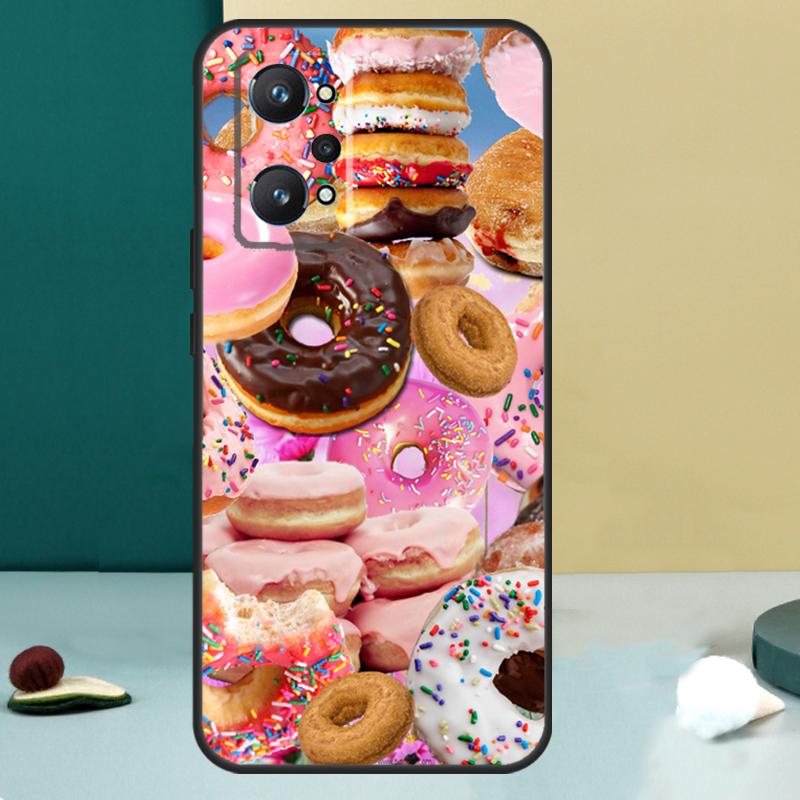 Pizza Sushi Food Donuts For Realme 14 13 Pro Plus 10 11 12 GT 5 6 6T GT7 Pro C61 C55 C53 C51 C21Y C25S C75 C67 Case
