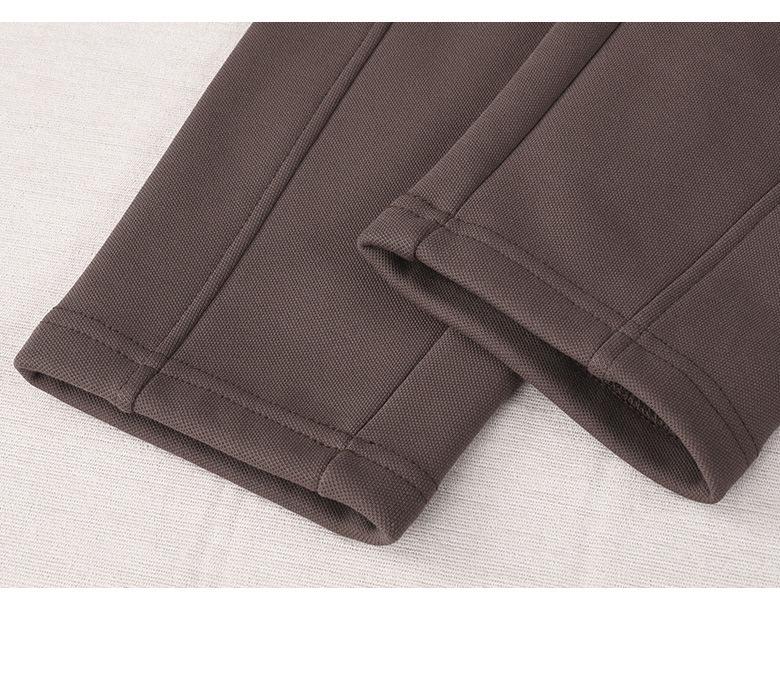 Blue Women's High-Waisted Fleece-Lined Sweatpants with Drawstring Ankle Cuffs, Petite Nine-Point Length, 2025 Edition.