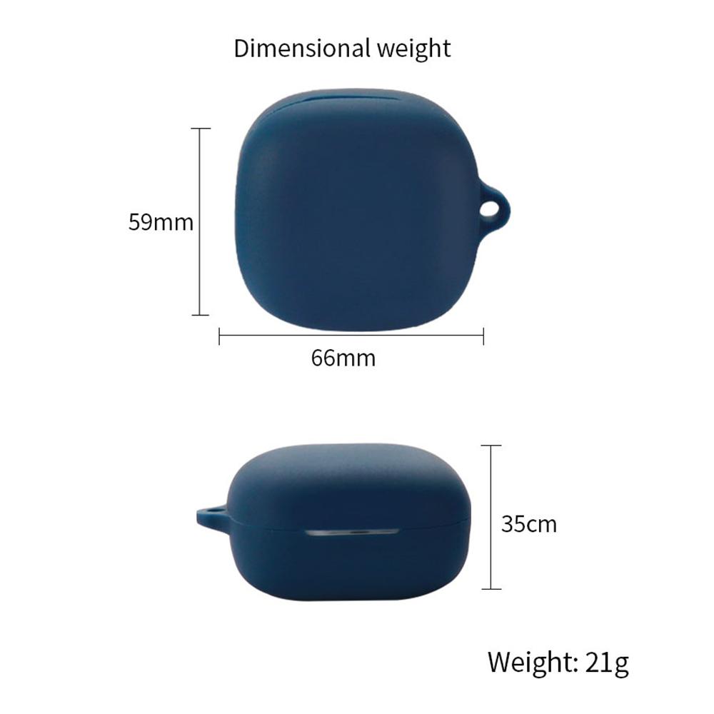 For QCY MeloBuds ANC HT05 Bluetooth-compatible Earphones Case with Anti Lost Buckle Silicone Protective Cover