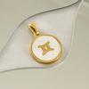 New 18K white shell constellation titanium steel pendant French temperament versatile commuter necklace
