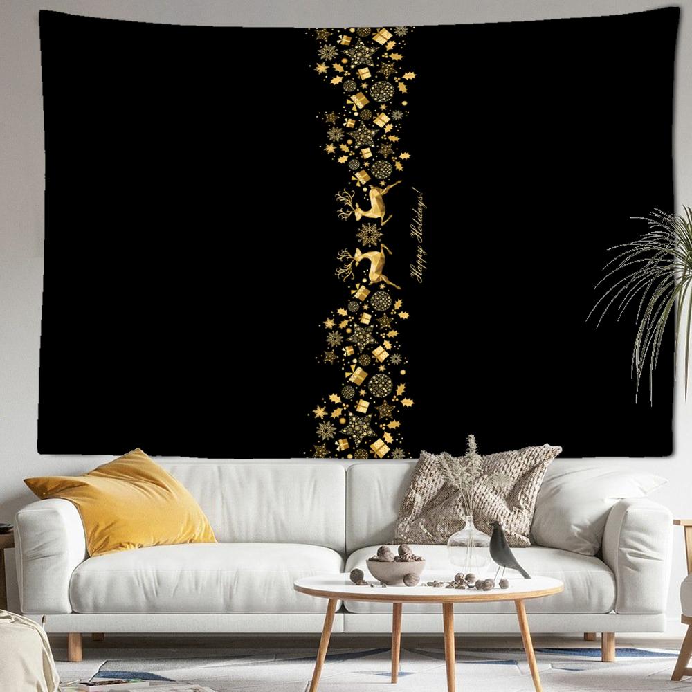 

Золотой олень гобелен настенный Психоделический Колдовство Простой Богемный Декор для дома Фон Ткань 95x70CM