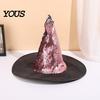 Eye Catching Party Accessory Reversible Sequin Witch Hat, Sparkly Glitter Large Wizard Color Changing Hat Halloween Costume for Cosplay, Masquerade