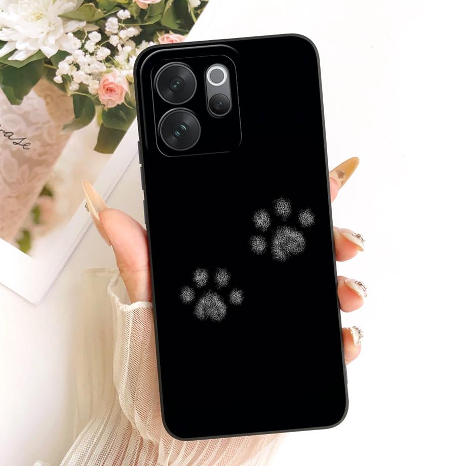 For Vivo V70 Lite V70 FE VivoV70 V2538 v2550 V2548 Phone Case Floral Aesthetic Moon Nigth Bow Pattern Funda Soft Silicone Cover