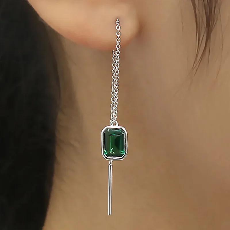2026 New European and American Design Chain Earrings for Women s Personality, Style, Geometry, Fashion, and Niche Accessories