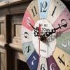 Battery Operated Wall Clock 12 Inch Wood Wall Clock Retro Decorative Wall Clock  Bathroom