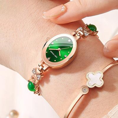 Quartz Watch Light Luxury Niche Watch Fashion Waterproof Turquoise Decorated Bracelet Watch Women