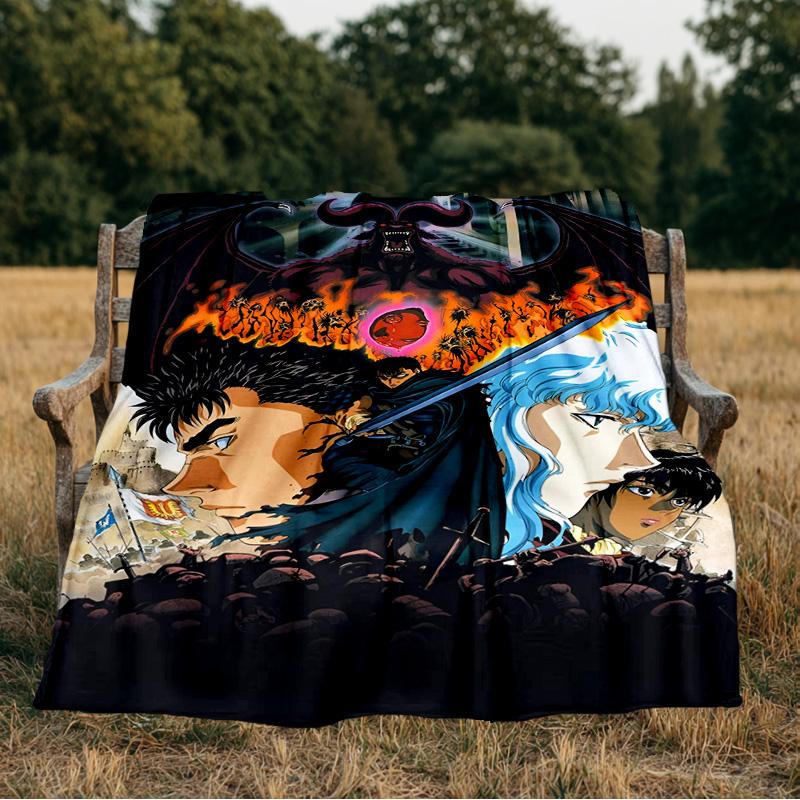 Dark Warrior's Rise Blanket Flannel Throw for Sofa, Indoor, Camping, Living Room, Office, Chair, And Bed Soft Birthday Gift