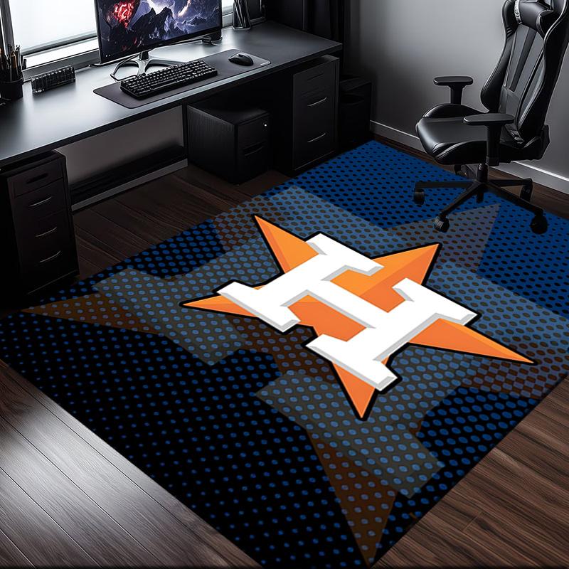 Houston Basketball Graffiti Art Rug Office Carpet Non-Slip Mat, Chair Rug Floor Covering for Gaming, Bedroom, Living Room,Home Decor Christmas Gift