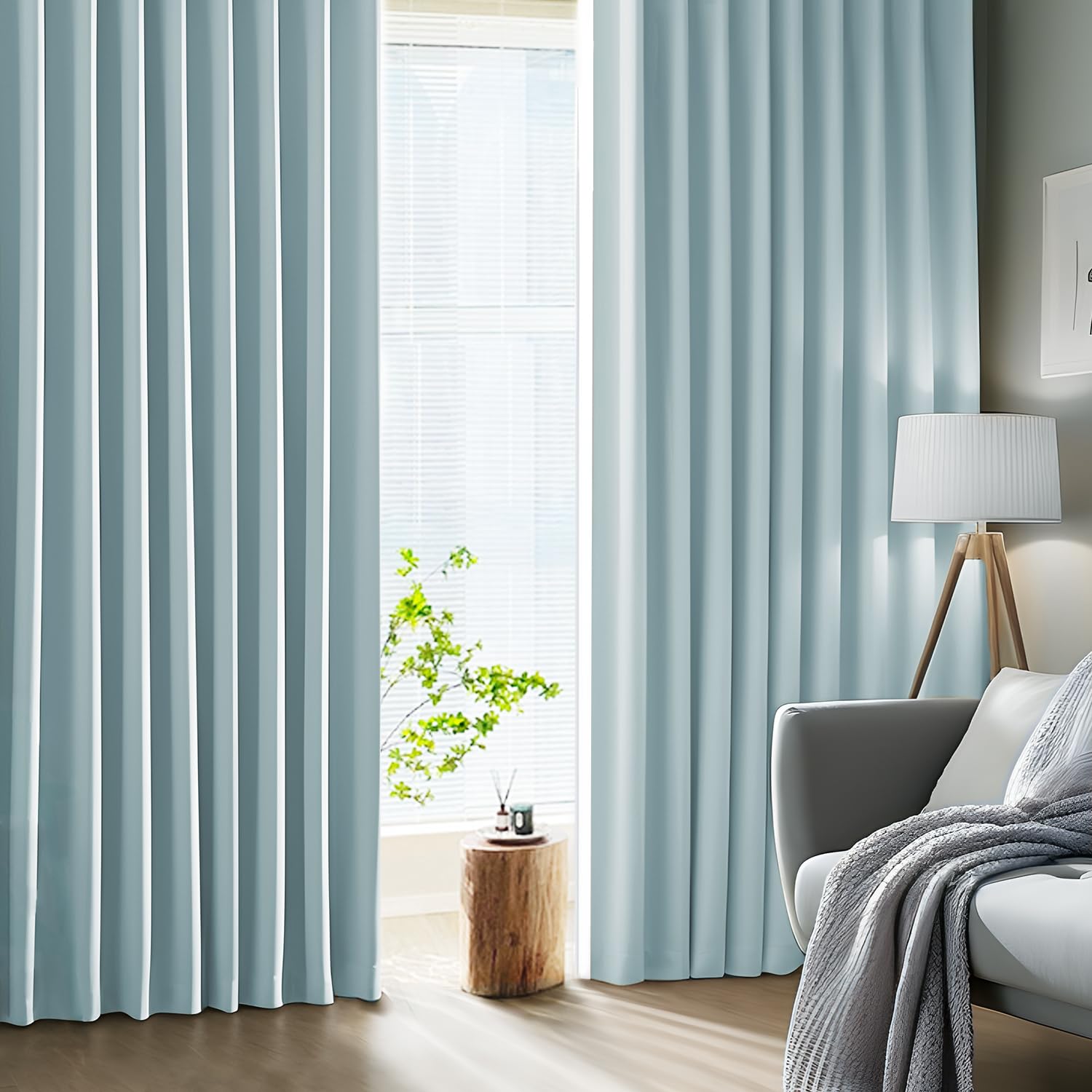 

AZRA 1-й класс Блэкаут Комплект вертикальных термо-холодных для конфиденциальности для гостиной Стираемый Ширина 100 x Длина Шторы, Шторы, 2, Полоски, Звукоизолирующие,