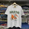 Miami Hurricanes Mascot Short Sleeve Ash Color Shirt KV36968